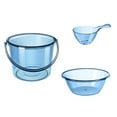 thumbnail image 3 of Water Bucket Set Water Pail with Handle Bathing Household Bucket for Car Washing Blue Without Cover, 3 of 9