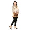 thumbnail image 5 of Maple Clothing Kurti Top Short Tunic Women's Printed Blouse India Clothing (Off White, XL), 5 of 6