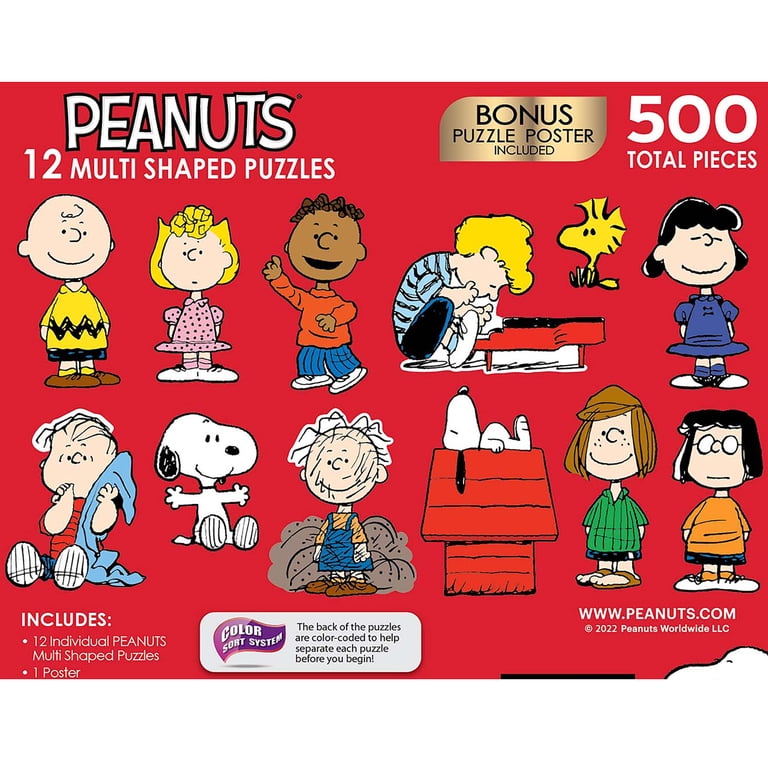 Cra-Z-Art, 12 Mini-Shaped PEANUTS Puzzles, 500 Pieces - Walmart.com