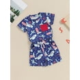 thumbnail image 3 of Nygoyerh Toddler Baby Boys 4th of July Shorts Sets Cute Print Short Sleeve T-shirt with Elastic Waist Shorts 2Pcs Infant Casual Summer Daily Outfits 6M 12M 18M 24M 3T, 3 of 9