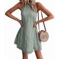 thumbnail image 3 of Swimsuit Cover Up for Women Crochet Hollow Out Summer Dresses for Women Dark Green XL, 3 of 9