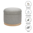 thumbnail image 5 of Namesake Naka Modern Fabric Storage Ottoman in Performance Gray, 5 of 7