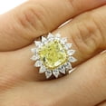 thumbnail image 2 of HeartsAndYou 1.5ct Natural Yellow Sapphire Pear Halo Engagement Ring 14k SOLID White Gold, 2 of 9