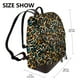 thumbnail image 2 of Fotbe Teal Leopard Mochila Bolso con Estampado para Mujer, Mochila Antirrobo de Nylon Impermeable, Bolsa Ligera de Hombro, 2 of 4