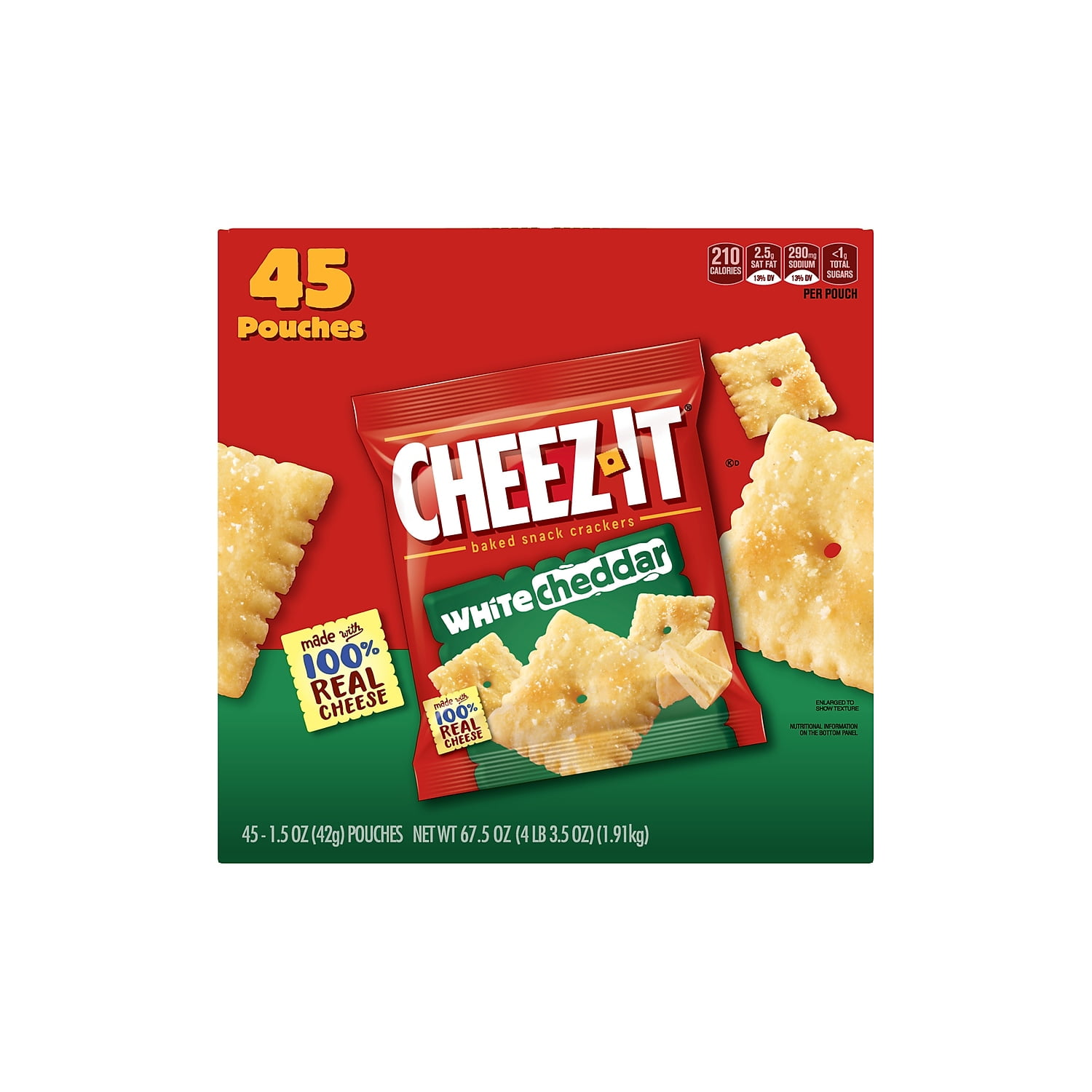 Cheez-It Crackers, 1.5 Oz Bag, White Cheddar, 45/carton