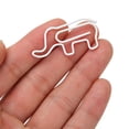 thumbnail image 1 of 100PCS Trombones Éléphant Forme Clips Animaux Note Clips Mignon Signets Anti Glissement Fournitures de Bureau pour Note de Photo, 1 of 8