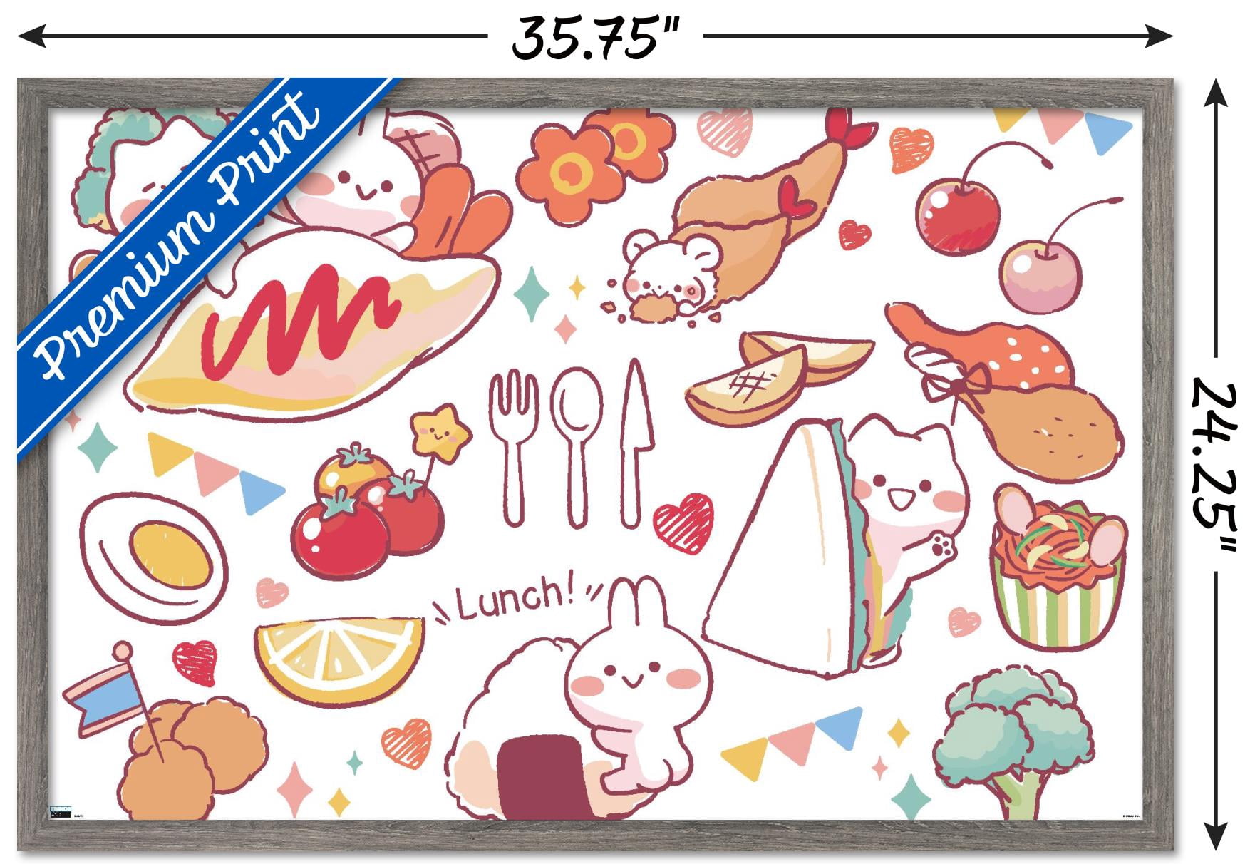 Mimi & Neko - Lunch Wall Poster, 22.375" x 34" Framed