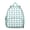 Greenish-blue-20, variant on Colorful Symmetrical Plaid Stripes Breathable Padded Adjustable Daypack