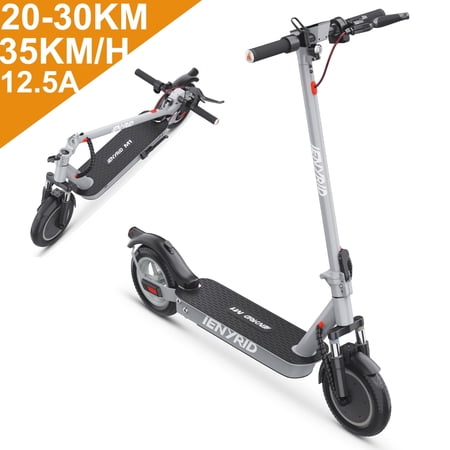 12.5AH Electric Scooter 500W, 10" Solid Tires, Max 20-40km/h & 20-40km Range, Kick E-Scooter for Adults Teens