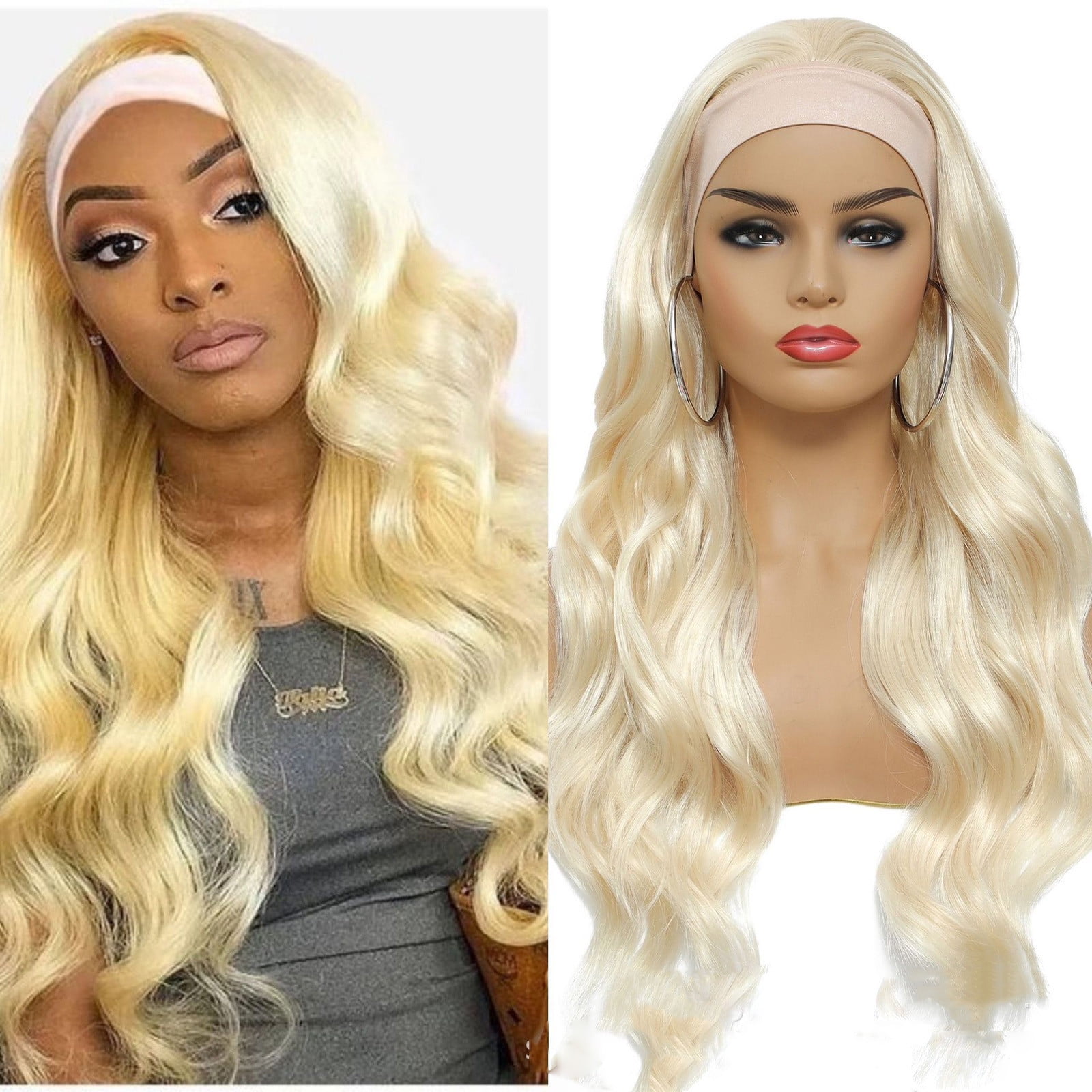 Online Shopping Aqestyerly Glueless Wigs Human Hair Glueless 613 Blonde Colored Wig Body Wave Beginner Friendly Wigs Synthetic Heat Resistant Walmart