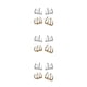thumbnail image 1 of Jumpingount 2 Pairs Earrings Ear Stud Classic Curved Portable Inlaid Rhinestone Exquisite Ear Studded Pendant Earrings Men Type1, 1 of 6