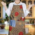 thumbnail image 6 of Pioneer Flower Floral Print Pattern Cotton Linen Apron with Pockets, Waterproof Adjustable, 33x27 Inch for Kitchen, Gardening, BBQ, Salon, 6 of 6