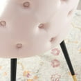 thumbnail image 4 of Tufted Side Dining Chair, Velvet, Pink, Modern Contemporary Urban Design, Kitchen Room Cafe Bistro Restaurant Hospitality, 4 of 8
