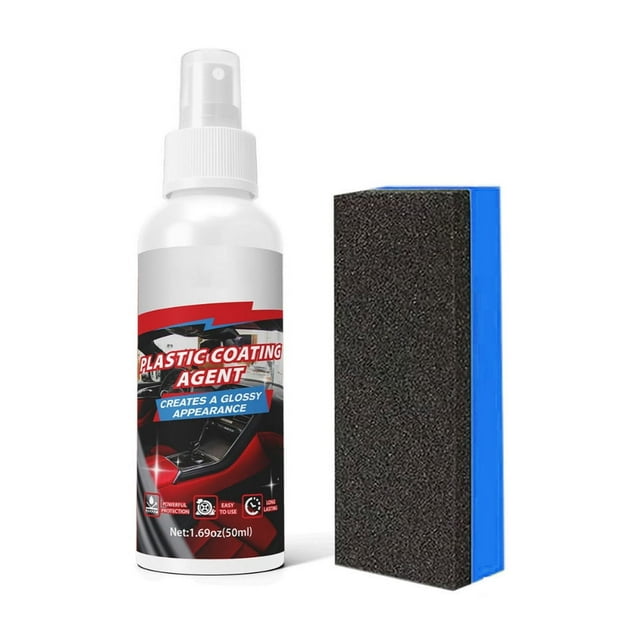 Agente de recubrimiento plástico para interiores de automóviles | Actualización de paneles y tableros | Spray protector de alto brillo | Resistente a los rayos UV y a las manchas | Para plásticos