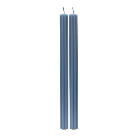 Better Homes & Gardens Unscented Taper Candles Blue 2-Pack 11 Inches Height