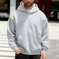 thumbnail image 2 of safuny Men's Hoodie Oversized Hooded Long Sleeve Casual Comfortable Sweatshirt Gray XL, 2 of 4