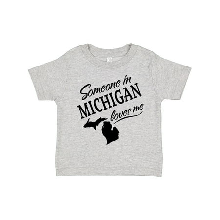 

Inktastic Someone in Michigan Loves Me Gift Toddler Boy or Toddler Girl T-Shirt