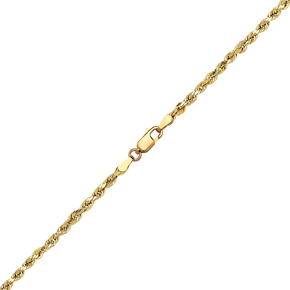 14K Yellow Gold 3mm Rope Chain, 16" - image 5 of 6