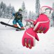 thumbnail image 3 of Guantes de esquí de invierno para niños (rojo rosa), 3 of 4