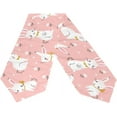 thumbnail image 2 of Coolnut Table Runner 13"x90", Cute White Bunnies On Pink Washable Table Cloth Runner for Holiday Home Wedding Table Top Decoration, 2 of 5