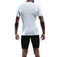 thumbnail image 5 of NELEUS Men's Tight Fitting Shirt Athletic Tops Base Layer Short Sleeves 3 Pack,White,US Size XL, 5 of 8