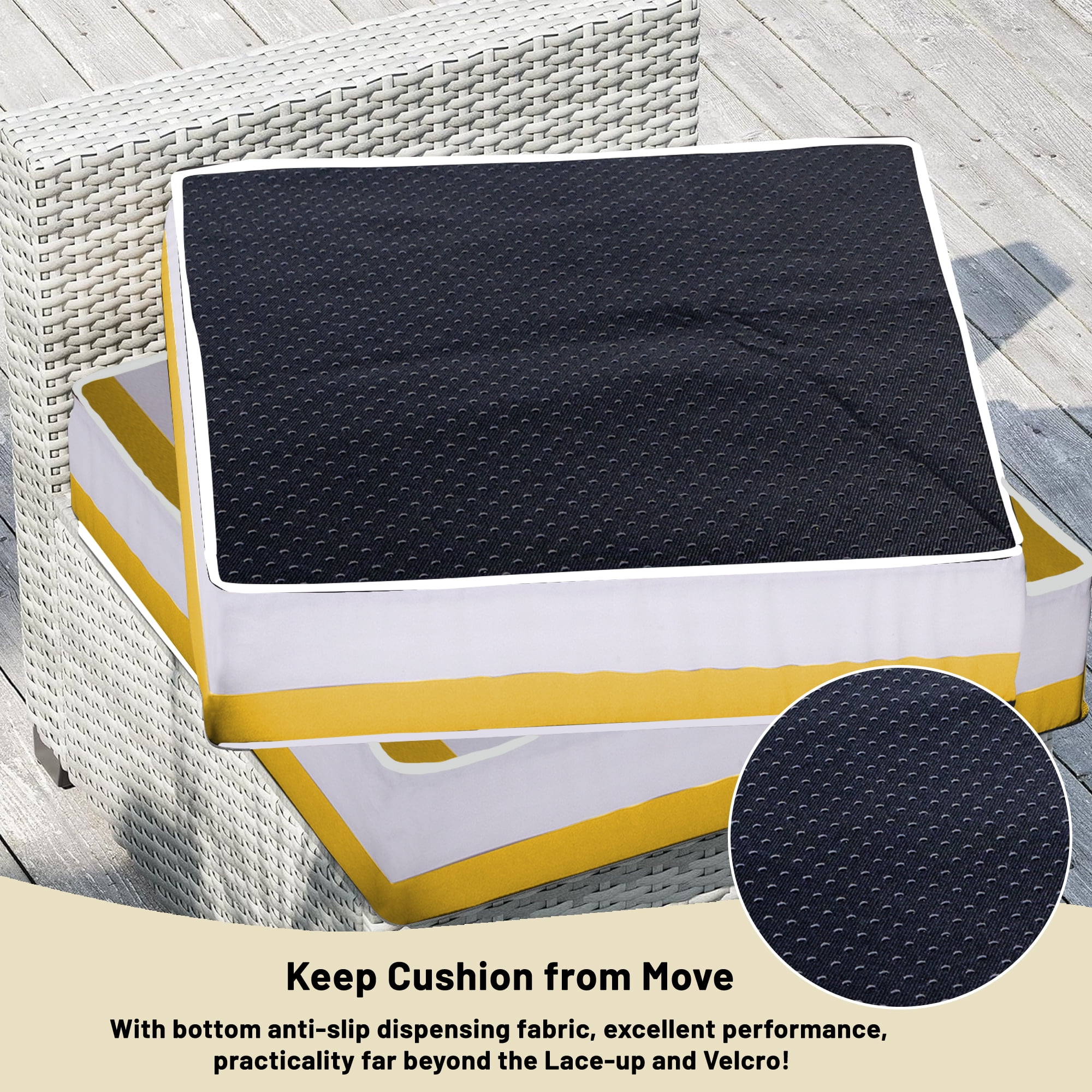 14 Piece Outdoor Replacement Cushions for Patio Furniture, Water-Repellent Outdoor Sectional Cushions for 6 Seat Sectional Patio Conversation Sets, Patio Sofa Cushions for Outdoor Couch