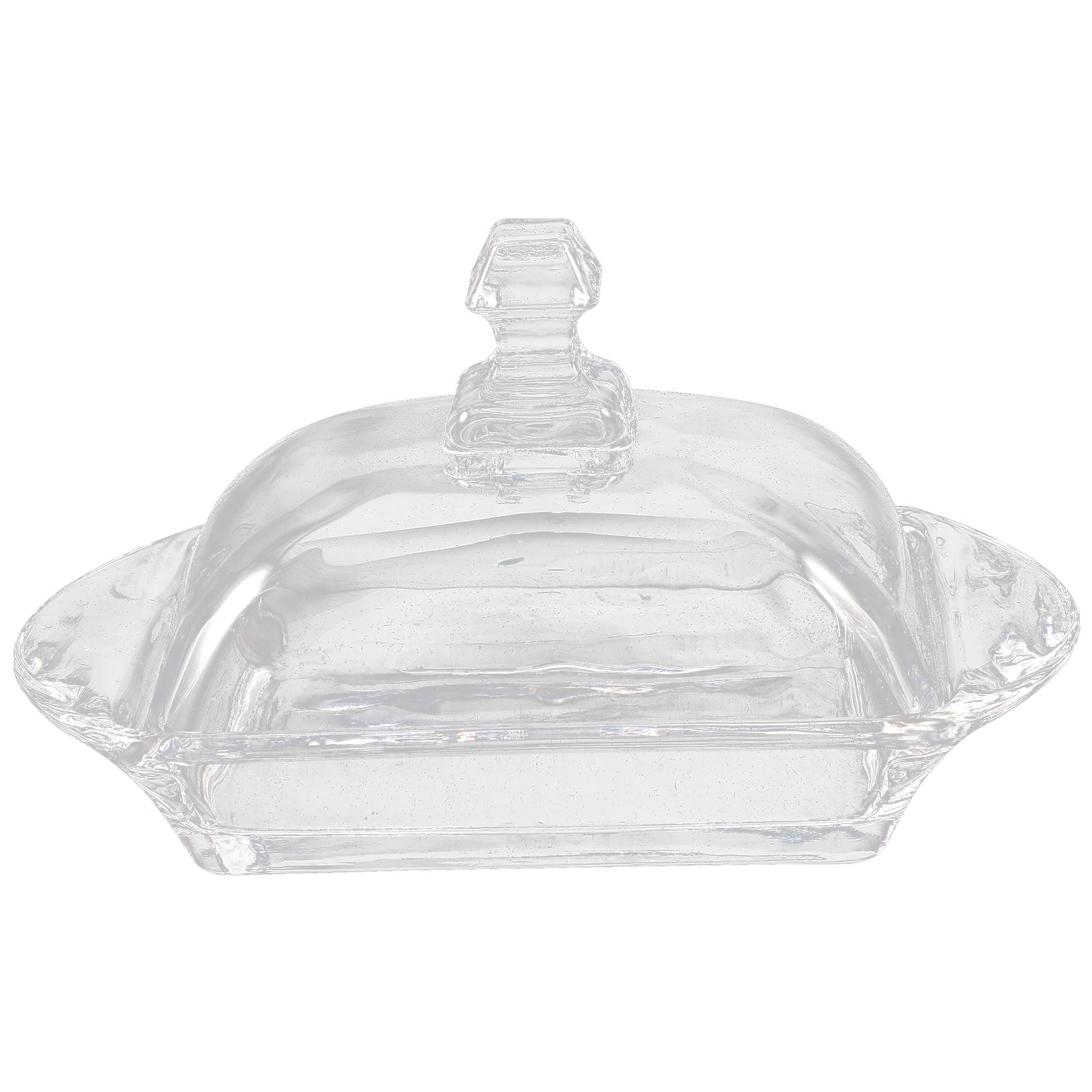 1 Set of Covered Butter Dish Glass Butter Dish Transparent Butter Tray