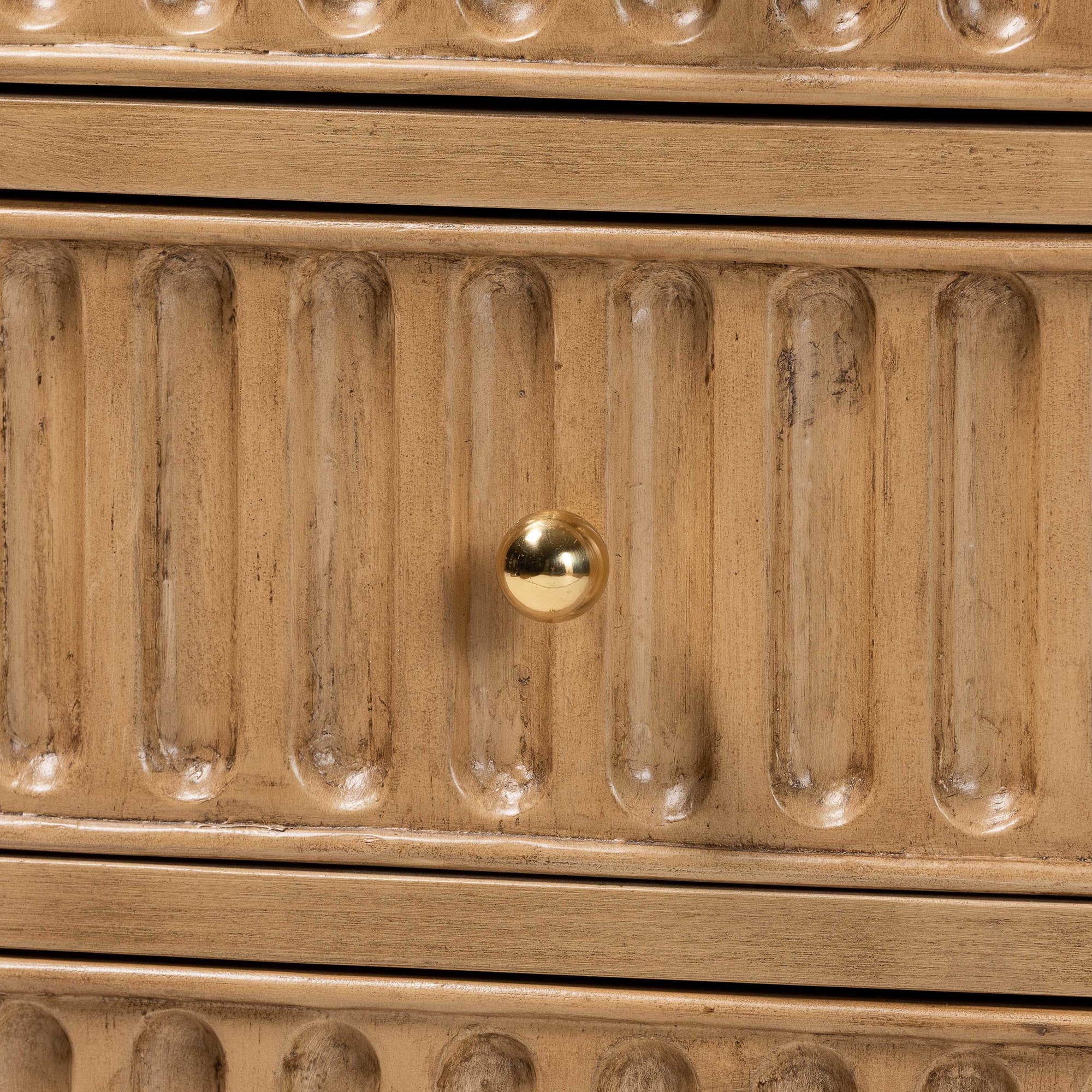 bali & pari Lavi Traditional Chest, 3-Drawer, Antique Beige
