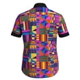 thumbnail image 4 of Xiaohuagua African Shirts for Men Wax Print Short Sleeve Button Down Shirt Summer Vacation Casual Wear, 4 of 5