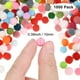 thumbnail image 3 of Uxcell Paquete de 1000 Pompones para Manualidades, 0.39" (10mm) Serie de Colores Mixtos de Poliéster Suaves y Esponjosos, 3 of 7