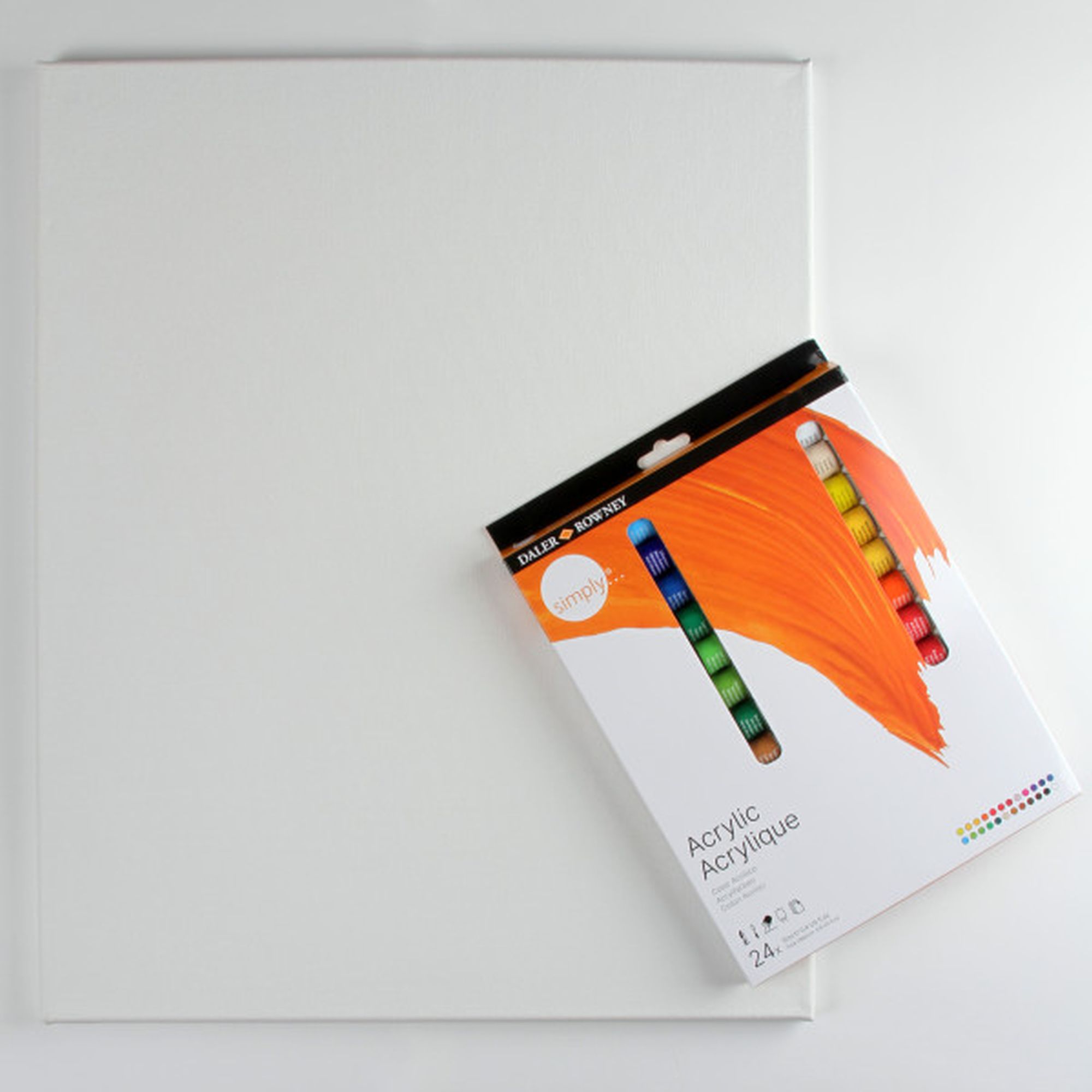 Daler-Rowney Simply Canvas, White Stretched, 16x20 inch, 2 Piece - Teens, Students, Artists, Kids - image 2 of 6