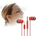 thumbnail image 1 of Wired Earbuds - Outstanding Bass, Precise Audio, Ergonomic Fit, ABS Material, Remote Control & Mic, Universal Compatibility, Ideal for Daily Use, 1 of 4