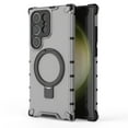 thumbnail image 5 of Magnetic Case for Samsung Galaxy S24 Ultra Heavy Duty Rugged Dual-Layer Protection, [Compatible with MagSafe] Ring Holder Kickstand Shockproof Matte Scratch Armor Back Cover, Black, 5 of 6