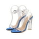 thumbnail image 1 of Zapatos de verano para mujer, correa con hebilla, tacones transparentes gruesos, sandalias transpirables con punta abierta, zapatos de fiesta Wmkox8yii  hfjk1688, 1 of 4