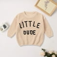 thumbnail image 2 of Caqnni Little Girls Boys Long Sleeve Shirts Casual Crewneck Tops Loose Fit Plain Tunic Button Solid Tee Blouses Fall Winter Sweatshirts Long sleeved T-shirt for 1-2 Years, 2 of 7