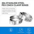 thumbnail image 2 of 300 Anillos de Abrazadera Pex Cinch de 1/2 Pulgada, Anillos de Engarce Pex de Acero Inoxidable 304 de Alta Calidad, Anillos de Abrazadera de Montaje de TuberíA Pex, 2 of 5