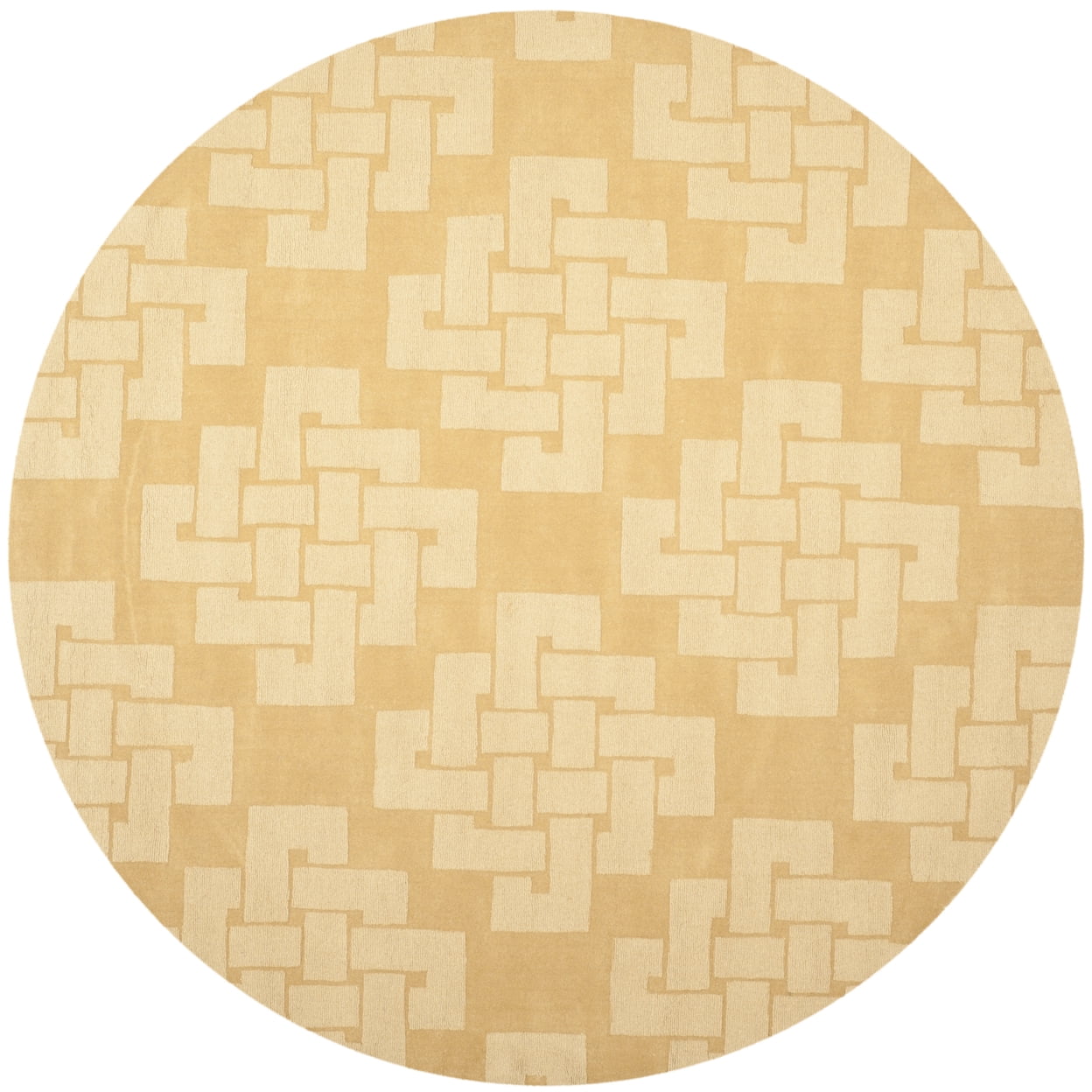 SAFAVIEH Martha Stewart Knot Geometric Wool Runner Rug, Rattan, 2'3" x 8'