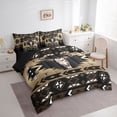 thumbnail image 3 of jejeloiu Boho Exotic Style 7-Piece Twin Bedding Sets,Bohemian Bull Skull Bedding Comforter Set,Brown Black Aztec Sheet Sets For Boys Teens,Microfiber Bedroom Decor Reversible, 3 of 8