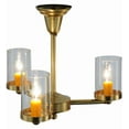 thumbnail image 7 of Meyda Tiffany 140495 Bakersfield 3 Light 20" Wide Pillar Candle Style Chandelier - Brass, 7 of 7