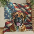 thumbnail image 3 of Patriotic Mastiff Stained Glass Portrait American Flag Quilt Blanket Mastiffs Dog Lover Gifts Idea Cozy Comforter Throw Blanket - 01010, 3 of 5