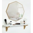thumbnail image 5 of Kate and Laurel Rhodes Mid-Century Octagon Mirror, 30.75 x 30.75, Gold, Sophisticated Modern Mirror for Wall, 5 of 8