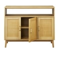 thumbnail image 3 of Desert Fields Edgerton 3-Door Rattan Panel Sideboard, Natural Finish, 3 of 8