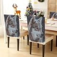 thumbnail image 3 of Decorative Chair Back Cover One Size x6 Chair Cover Dining Chair Slipcovers Chair Back Decoration Festival Chair Decoration Beautiful Wolf, 3 of 6