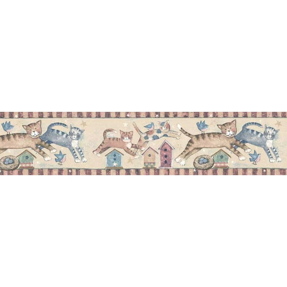 CHILDREN Jumpin' Cats Wallpaper Border SU75933