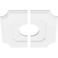 thumbnail image 4 of Ekena Millwork CMP18LE2-06000 18 in. OD x 6 in. ID Square Locke Architectural Grade PVC Contemporary Ceiling Medallion - 2 Piece, 4 of 4