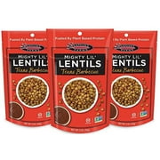 Seapoint Farms Mighty Lil Lentils, Texas Barbecue, Plant Based Protein, Gluten-Free, Non-GMO, and Kosher Crunchy Snack for Healthy Snacking, 5 oz (Pack of 3)