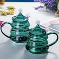 thumbnail image 4 of Christmas Tree Shaped Coffee Mugs  Tea Glass Cups with Lid Handle and Star Spoon Blue Christmas Tree Cup Cute Couple Cup Funny Mug, 4 of 9