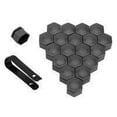 thumbnail image 1 of kurtrusly 20Pcs Car Wheel Nut Caps Auto Hub Screw Cover Thread Design Dust-Proof Bolt Rims Exterior Decoration High Fixation with a Clip 19mm Gary, 1 of 8