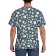 thumbnail image 2 of Naloa Blue Flower Men's T-Shirt Sport T-shirt Men's Basic Tee Casual Men's Shirt, Round Neck, Short Sleeves - Medium, 2 of 5