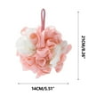 thumbnail image 3 of Chanana Two-Tone Bath Sponge - Soft Mesh Shower Pouf for Gentle Exfoliation (Pink, 14x21cm), 3 of 7